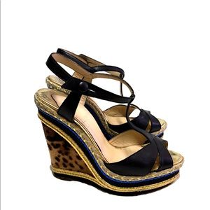 Christian Louboutin Trotolita 140 Calf/pony Wedge